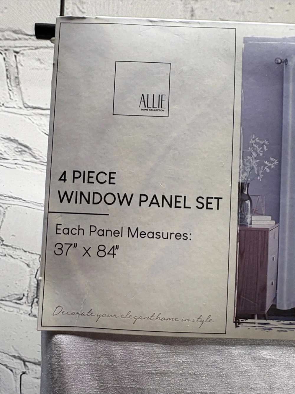 Silver Grommet Curtain Panels - 4 Piece Set